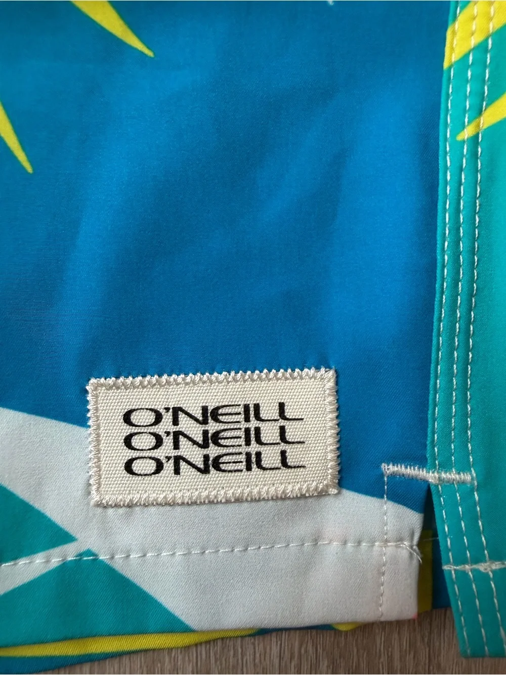 O'Neill youth Coral, Teal & Yellow Tropical Board Shorts